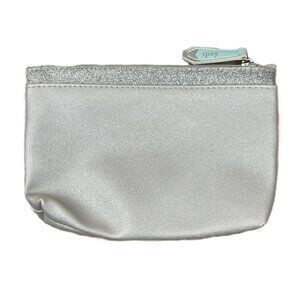Ipsy Silver Glitter Cosmetic Bag